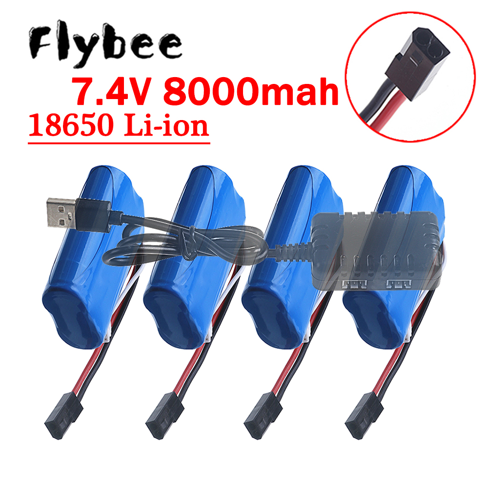Drone Battery Li-Ion - (5500 Plug) 18650 7.4V 8000Mah Battery,