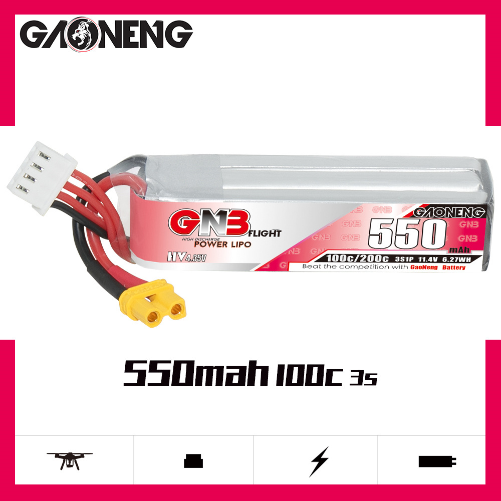 GNB HV 11.4V 550mAh 100C/200C  - Drone Battery Plate ulasan dan harga