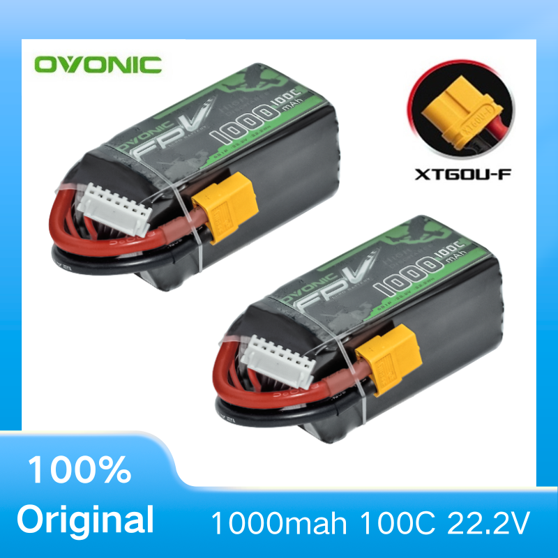 2Pcs OVONIC 1000mAh 100C 22.2V - Drone Battery 6S ulasan dan harga