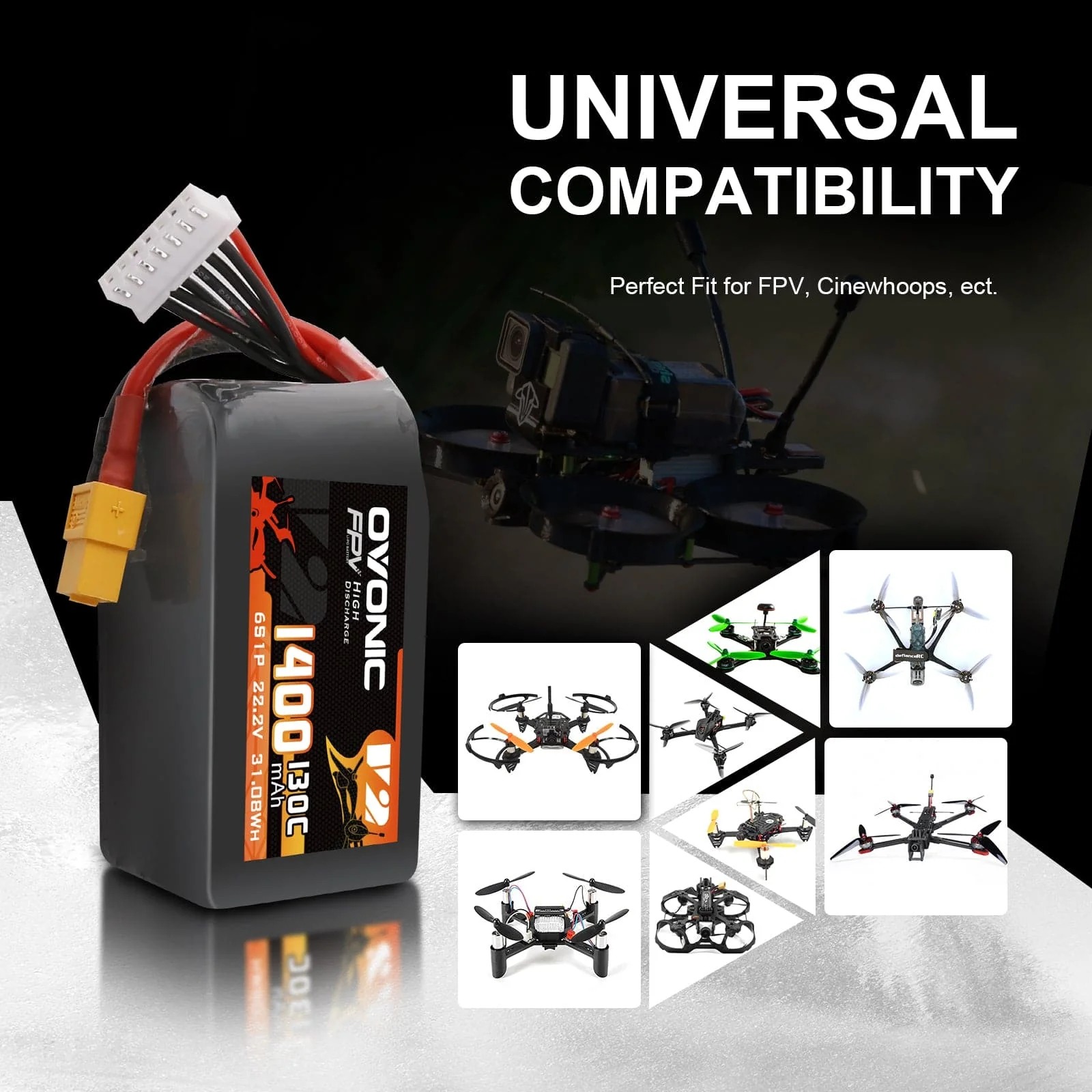 Ovonic 6S LiPo Battery 22.2V 1 - Drone Battery Bag ulasan dan harga